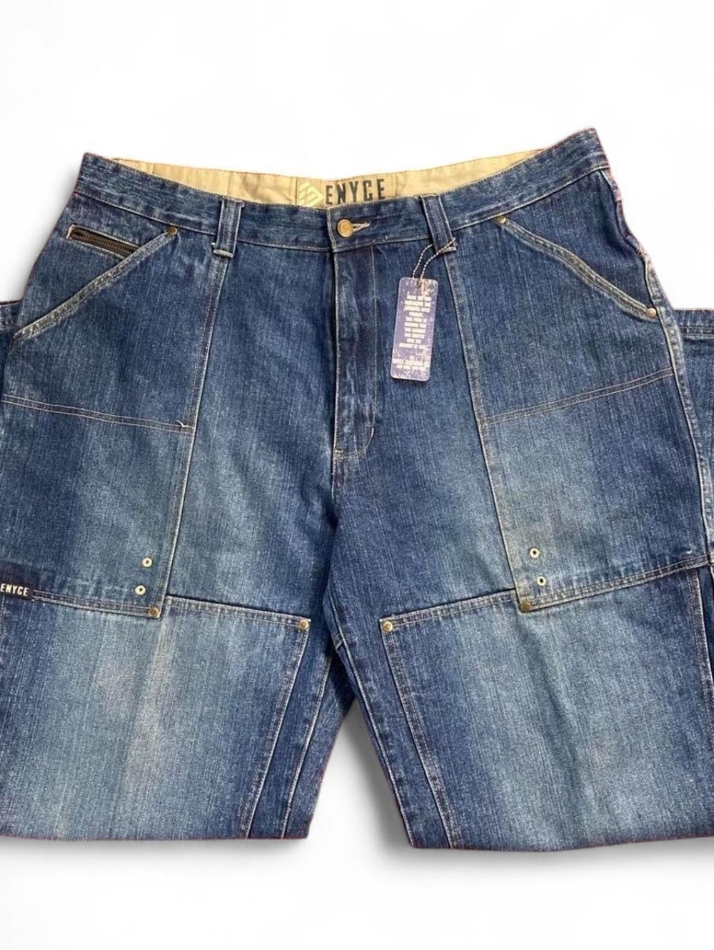 Vintage Enyce Men's Blue Denim Utility Carpenter Jeans
